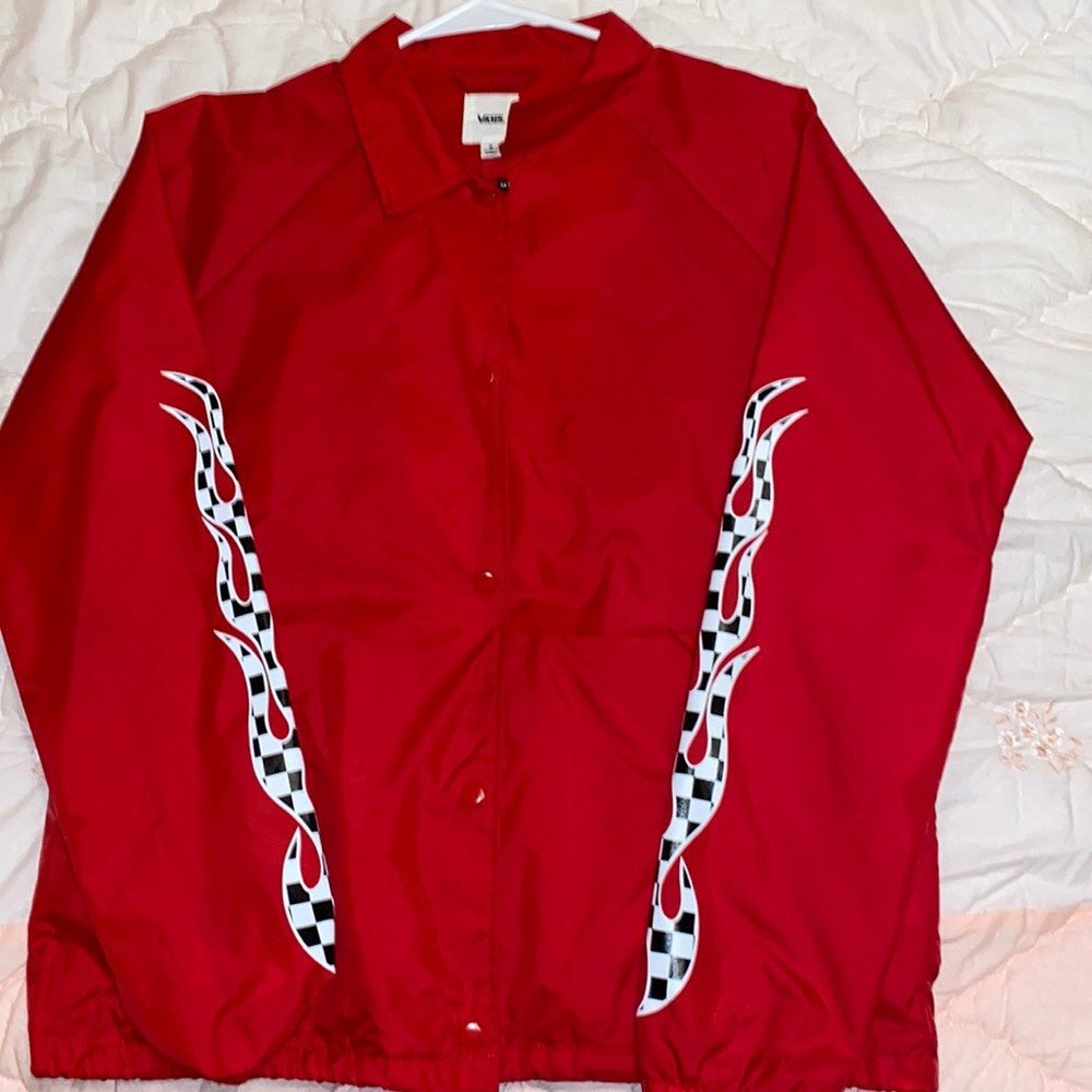 Red Checkered Vans Jacket